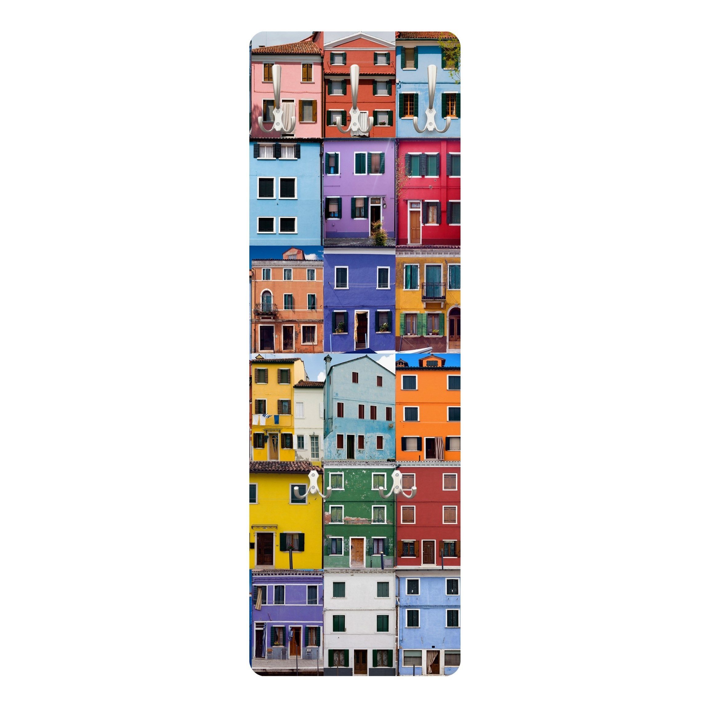 Bilderdepot24 Garderobenpaneel bunt Muster Städte Skyline günstig online kaufen