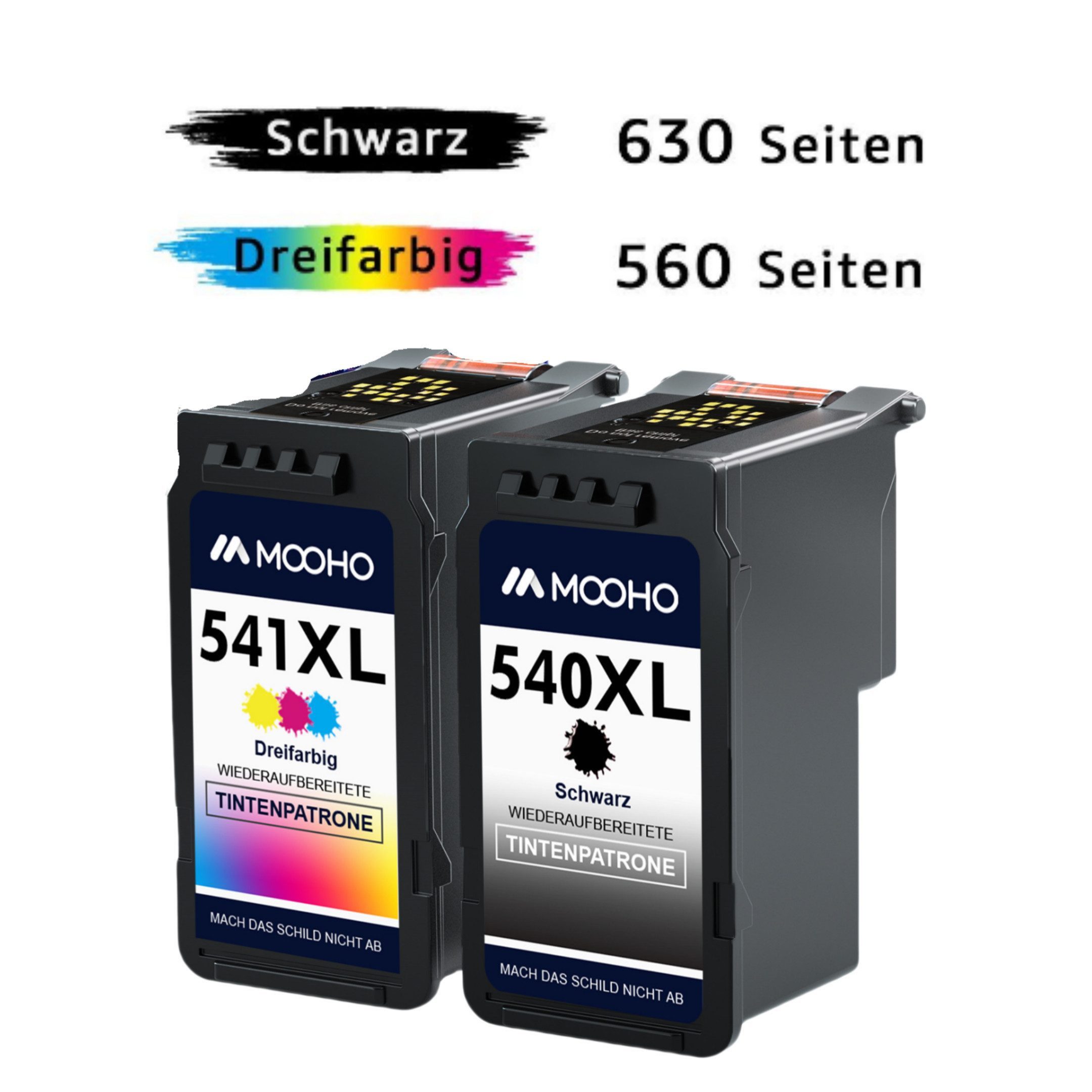 MOOHO 540 XXL Kompatibel für CANON PG-540XL CL-541XL Tintenpatrone (MG4250 MG4150 MG3650 MG3550 MG3250 MG3155 MG3150 MG2250 MG2150 TS5150 TS5151, MX535 MX525 MX515 MX475 MX455 MX435 MX395 MX375)