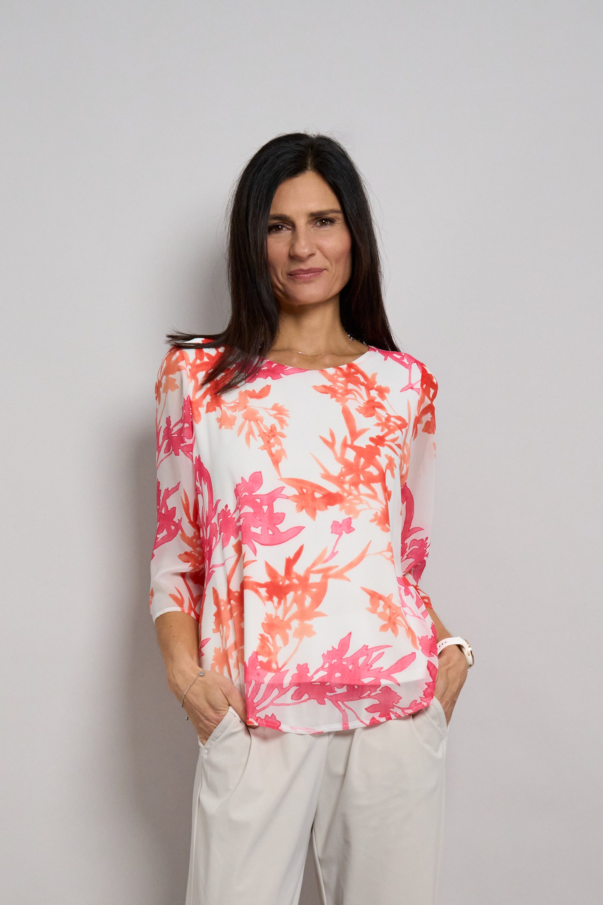 Seidel Moden Druckbluse mit floralem Muster - MADE IN GERMANY