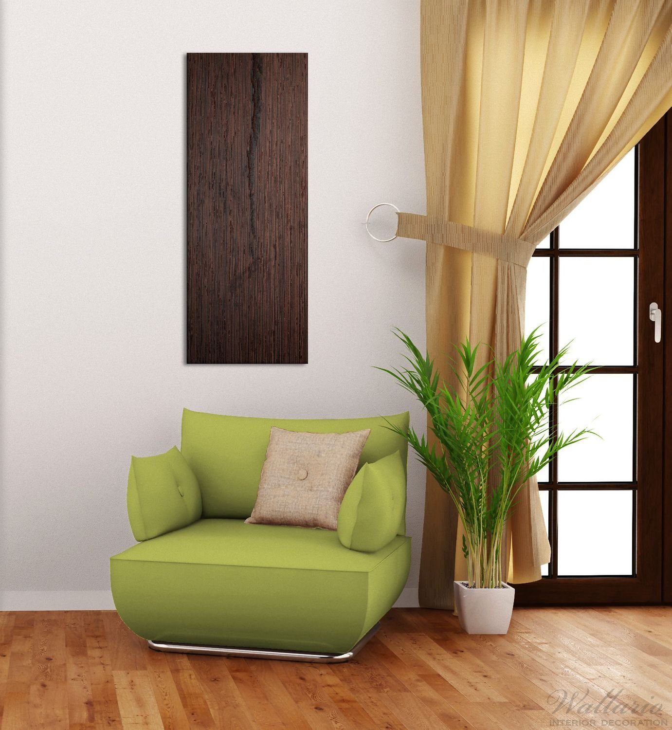 Wallario Leinwandbild, Holz-Optik Textur dunkelbraunes Holz, günstig online kaufen