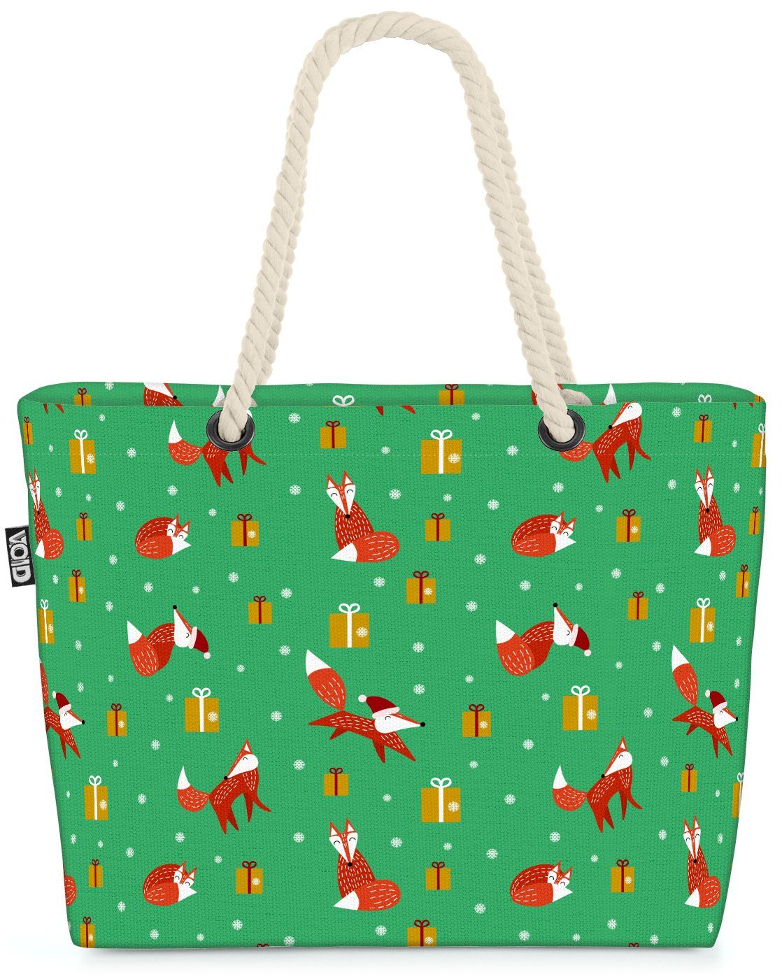 Nikolaus Wald Kinder (1-tlg), Fuchs Beach Fuchs Bag Weihnachten VOID Tiere Geschenke Muster Strandtasche