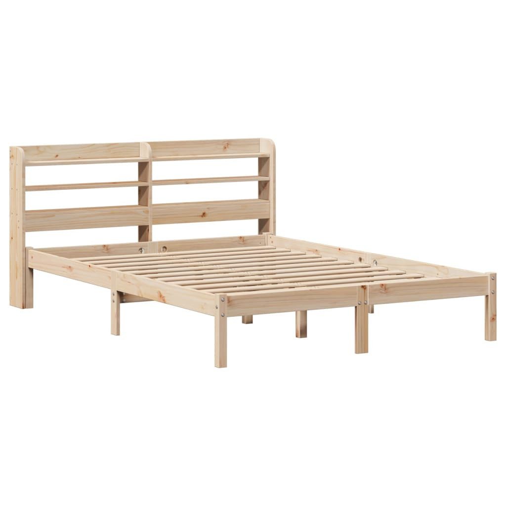 vidaXL Bett Massivholzbett ohne Matratze 160x200 cm Kiefernholz