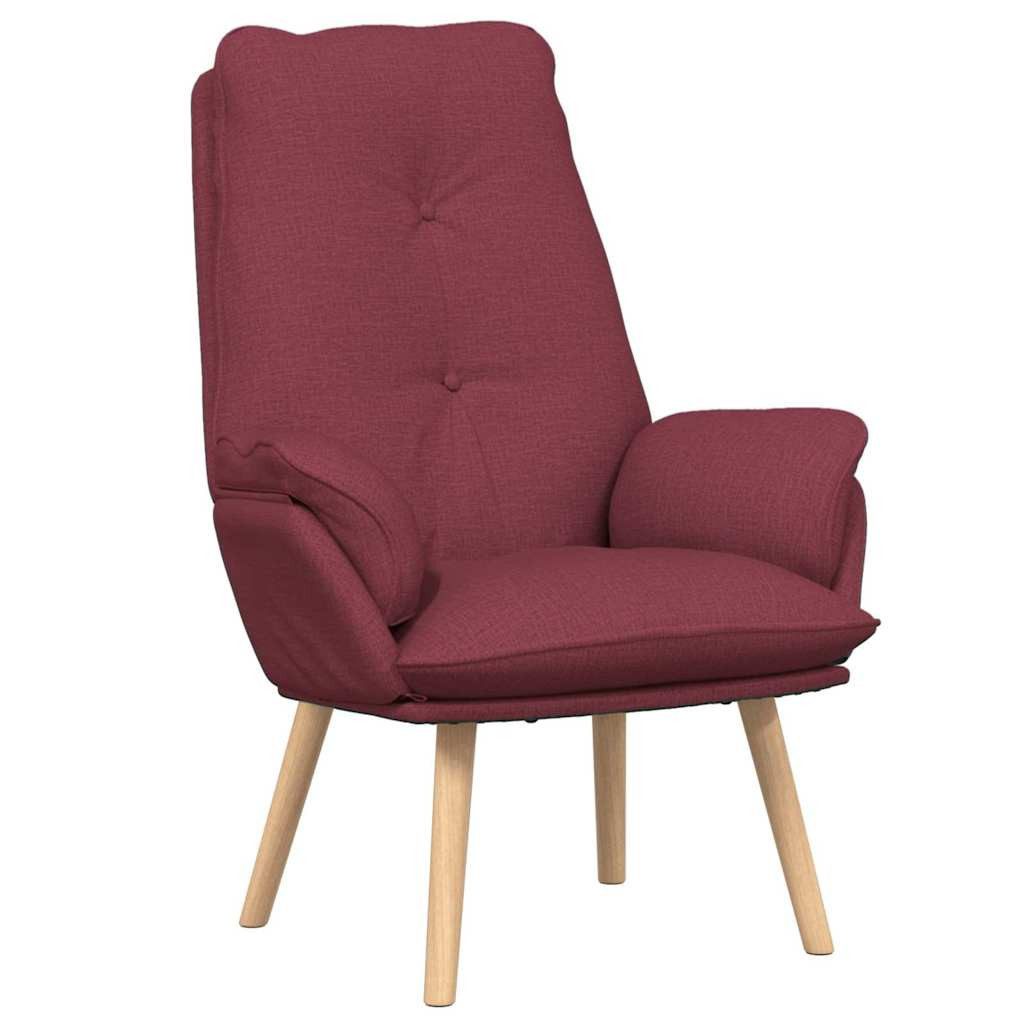 vidaXL Sessel Sessel Weinrot 69 x 74 x 93 cm Stoff und Sperrholz (1-St)