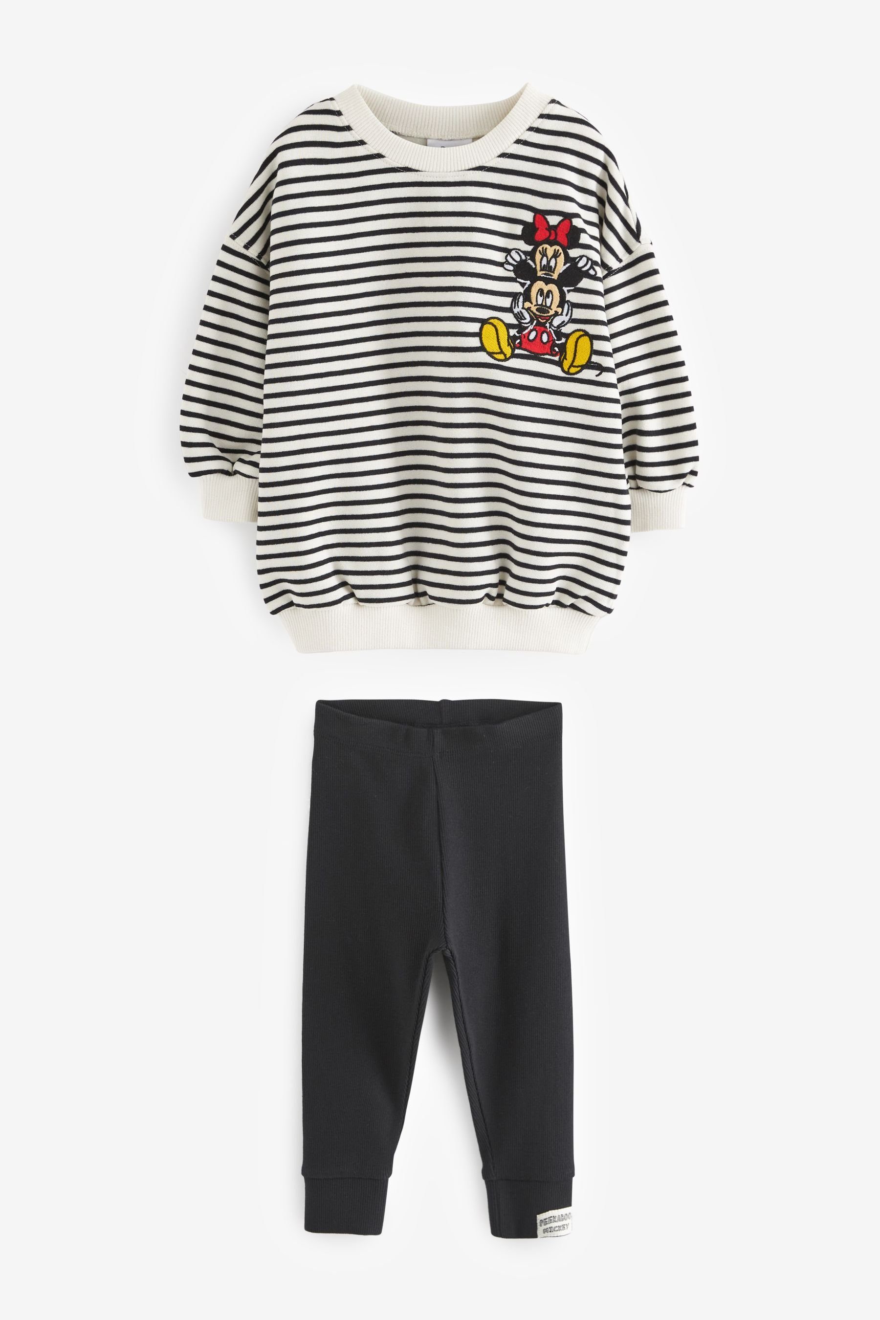 Disney-Set & Sweatshirt und Leggings Striped (2-tlg) Shirt Leggings Next mit