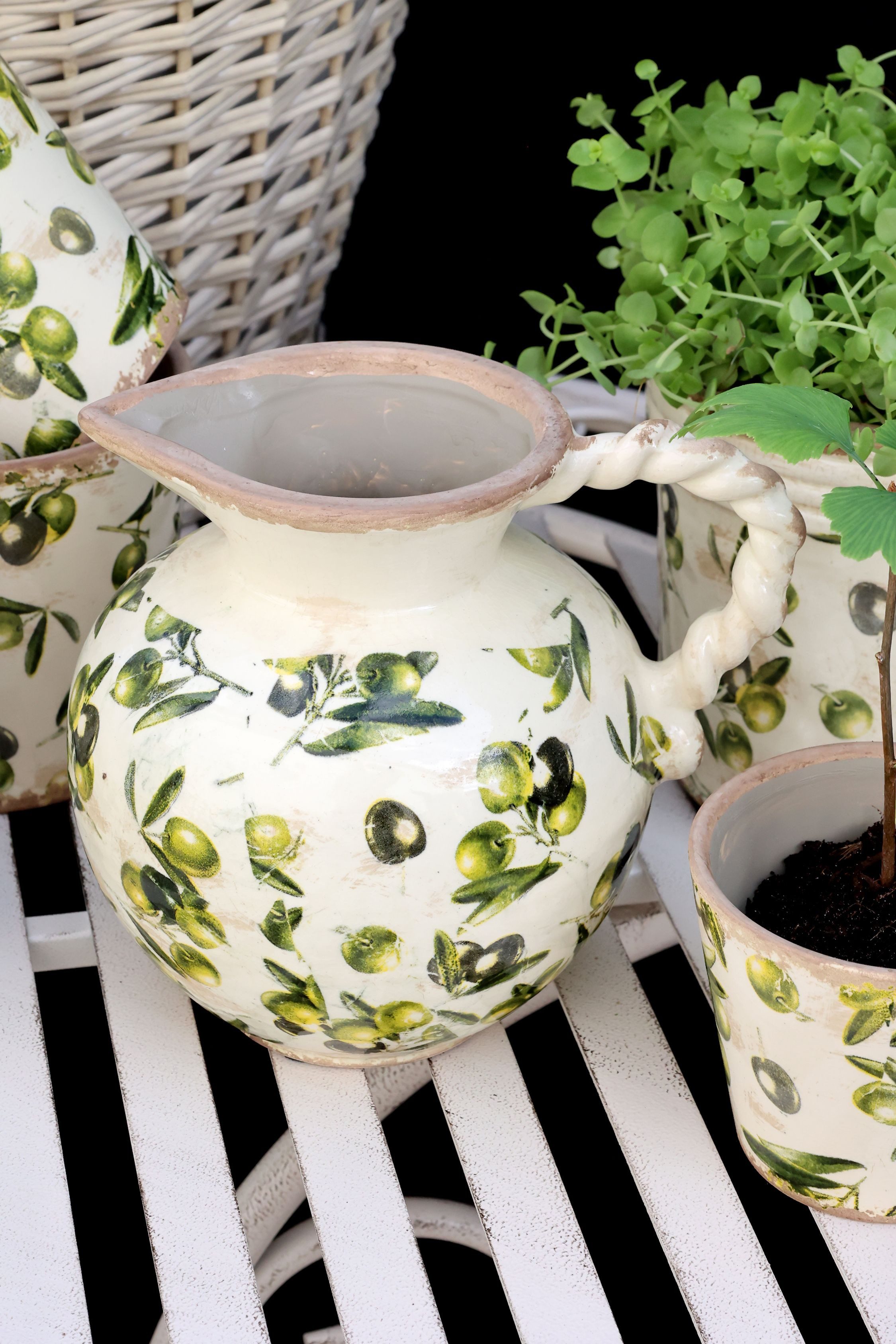 Annimuck Tischvase Chic Antique Vintage Olive günstig online kaufen