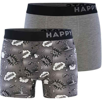 HAPPY SHORTS Retro Pants 2-Pack Trunks Summer Comic