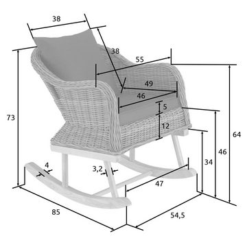 tectake Schaukelstuhl Rovigo (1er, 1 St), Pflegeleicht