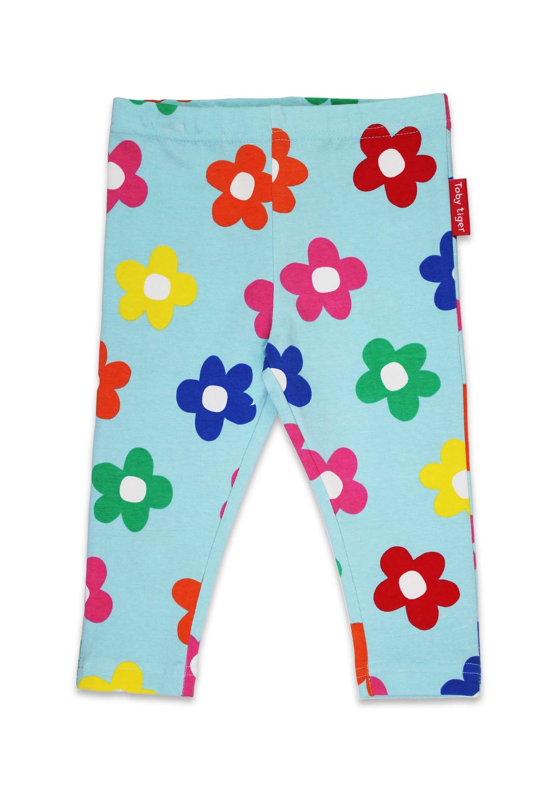 Leggings Leggings mit Regenbogenblumen Print