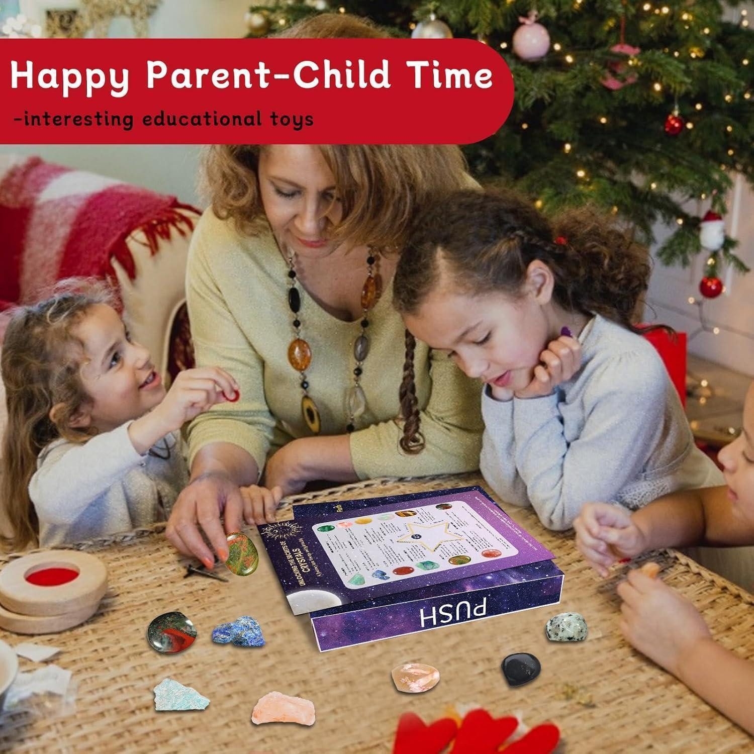 LuxusKollektion Adventskalender Edelstein Adventskalender 2024 Kristall Chakra Heilung Kit 24 Tage