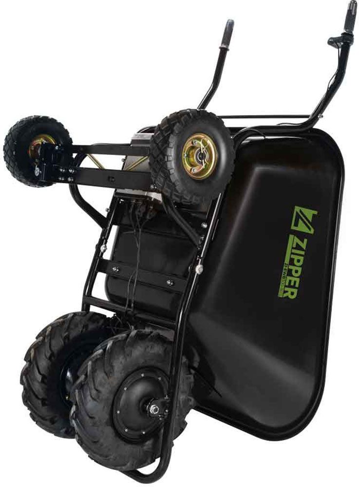 ZIPPER Motorschubkarre elektrische Schubkarre, Ideal für den Transport von Schüttgütern rund um Haus, Hof und Garten