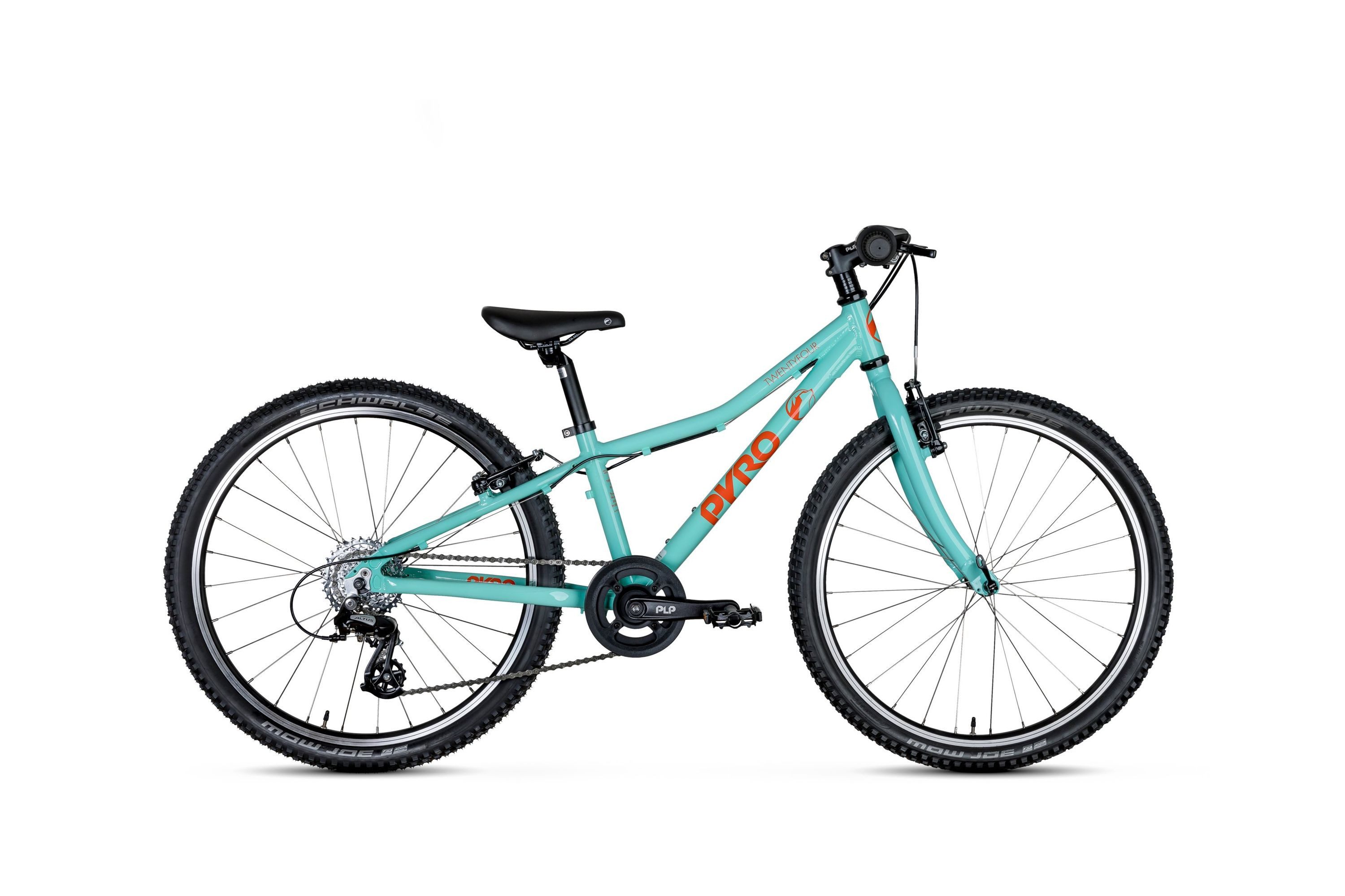 PYRO Bikes Kinderfahrrad Twentyfour Small, Microshift RD-M 36 short cage Schaltwerk, Kettenschaltung