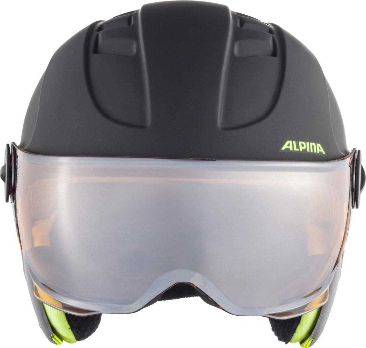 Alpina Sports Skihelm »Alpina Carat LE Visor Kinder Skihelm Snowboardhelm  charcoal neon matt« online kaufen | OTTO