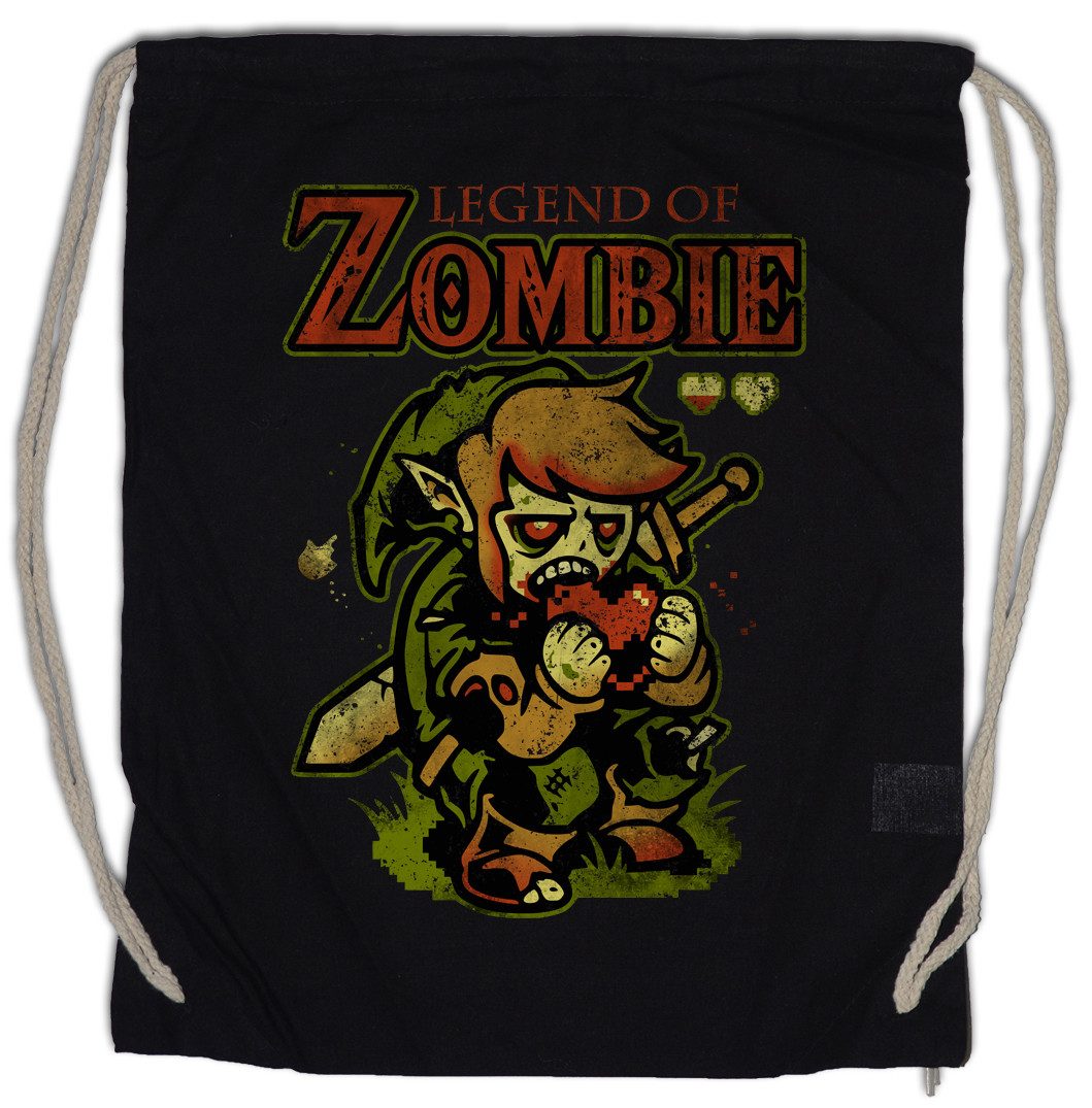 Turnbeutel Legend Of Zombie Turnbeutel Fun Zombie Heart Eating Brain Zelda The