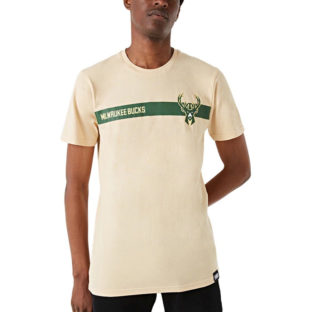 New Era STRIPE Milwaukee NBA Print-Shirt Bucks