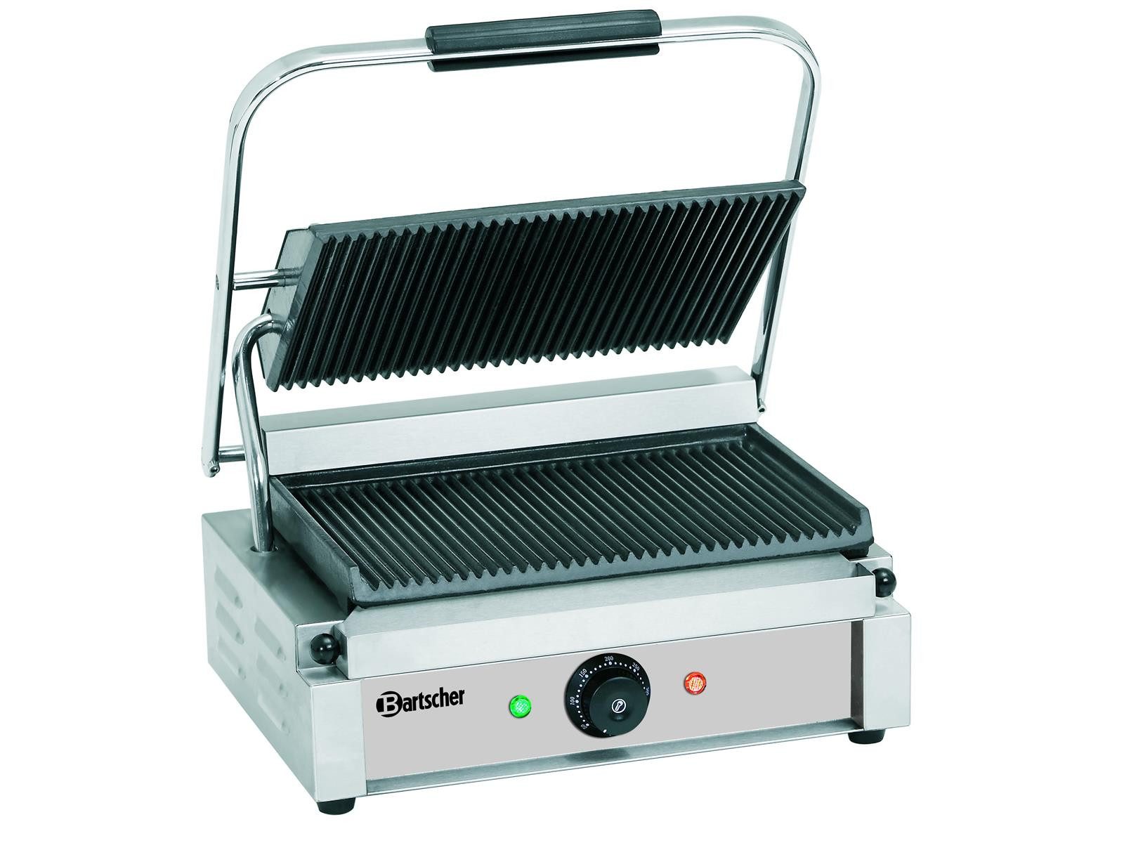 Bartscher Kontaktgrill Kontaktgrill "Panini" 1R, Grillfläche gerillt, A150674