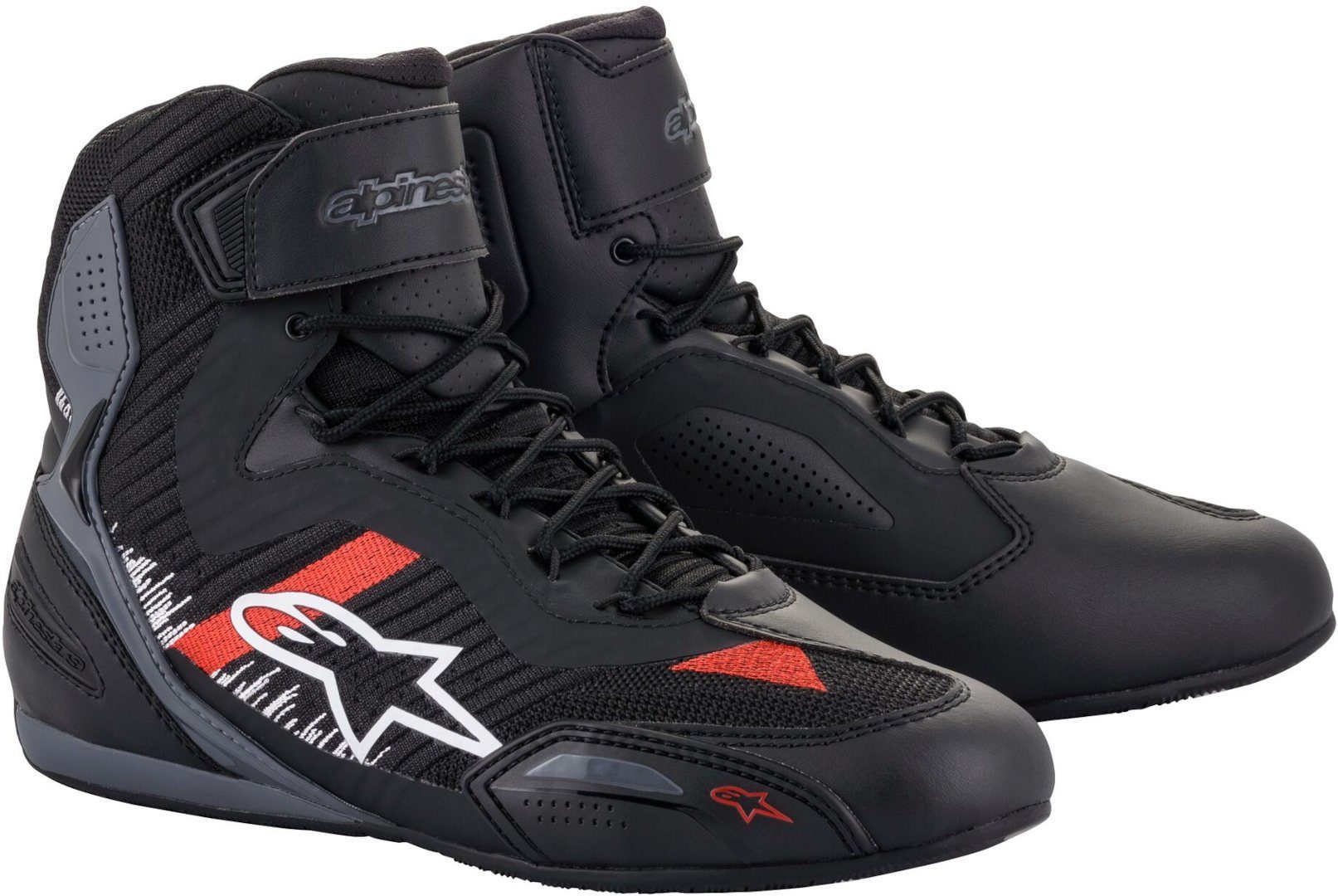 Alpinestars Faster-3 Rideknit Motorradschuhe Motorradstiefel Black/Grey/Red