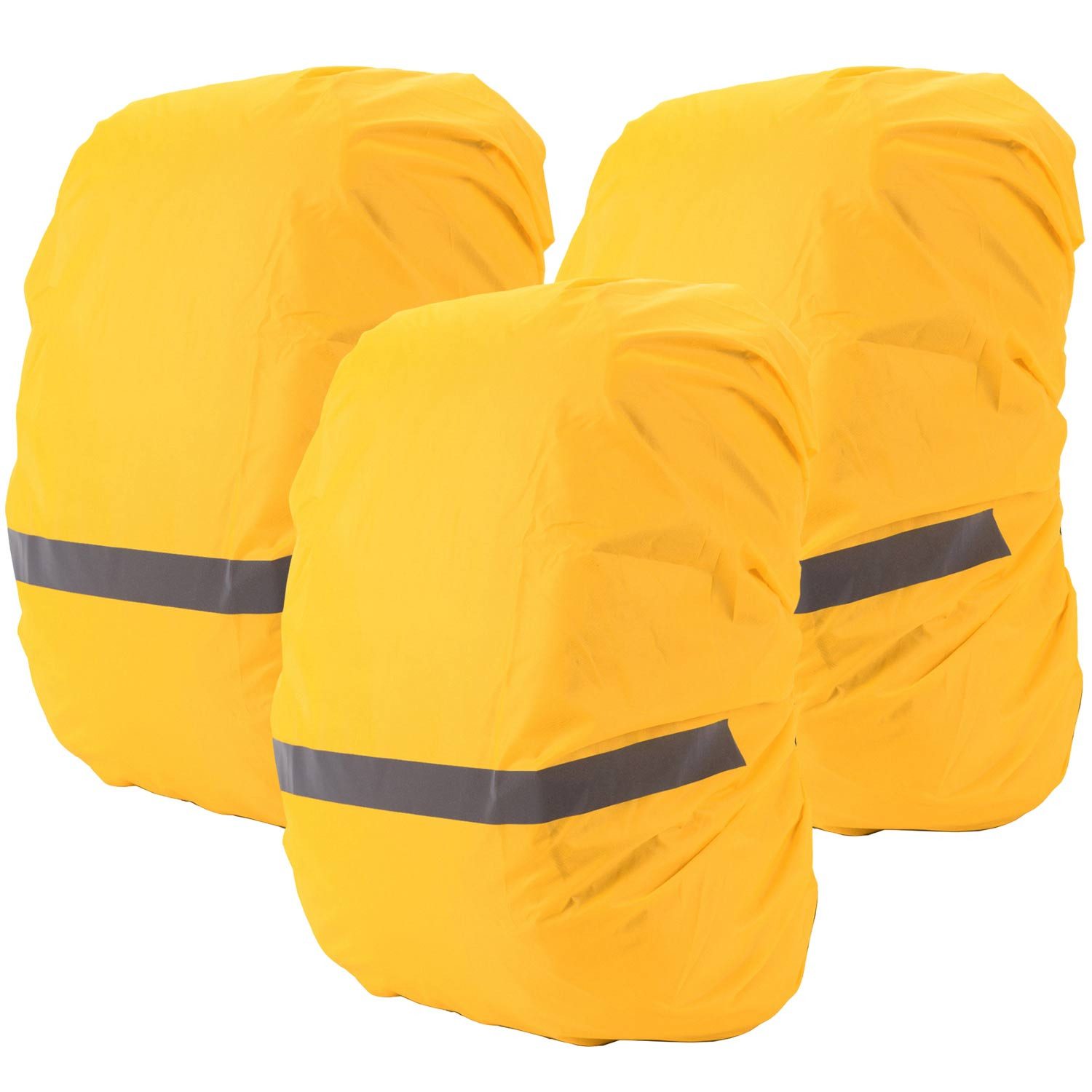 Rucksack-Regenschutz 3 Stück Regenschutz Rucksack mit Reflektorstreifen Wasserdichte