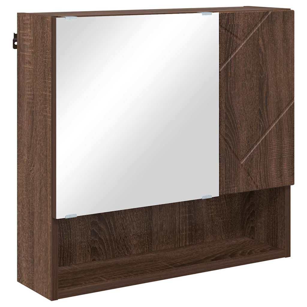 vidaXL Badezimmerspiegelschrank Spiegelschrank Braun Eichen-Optik 59 günstig online kaufen