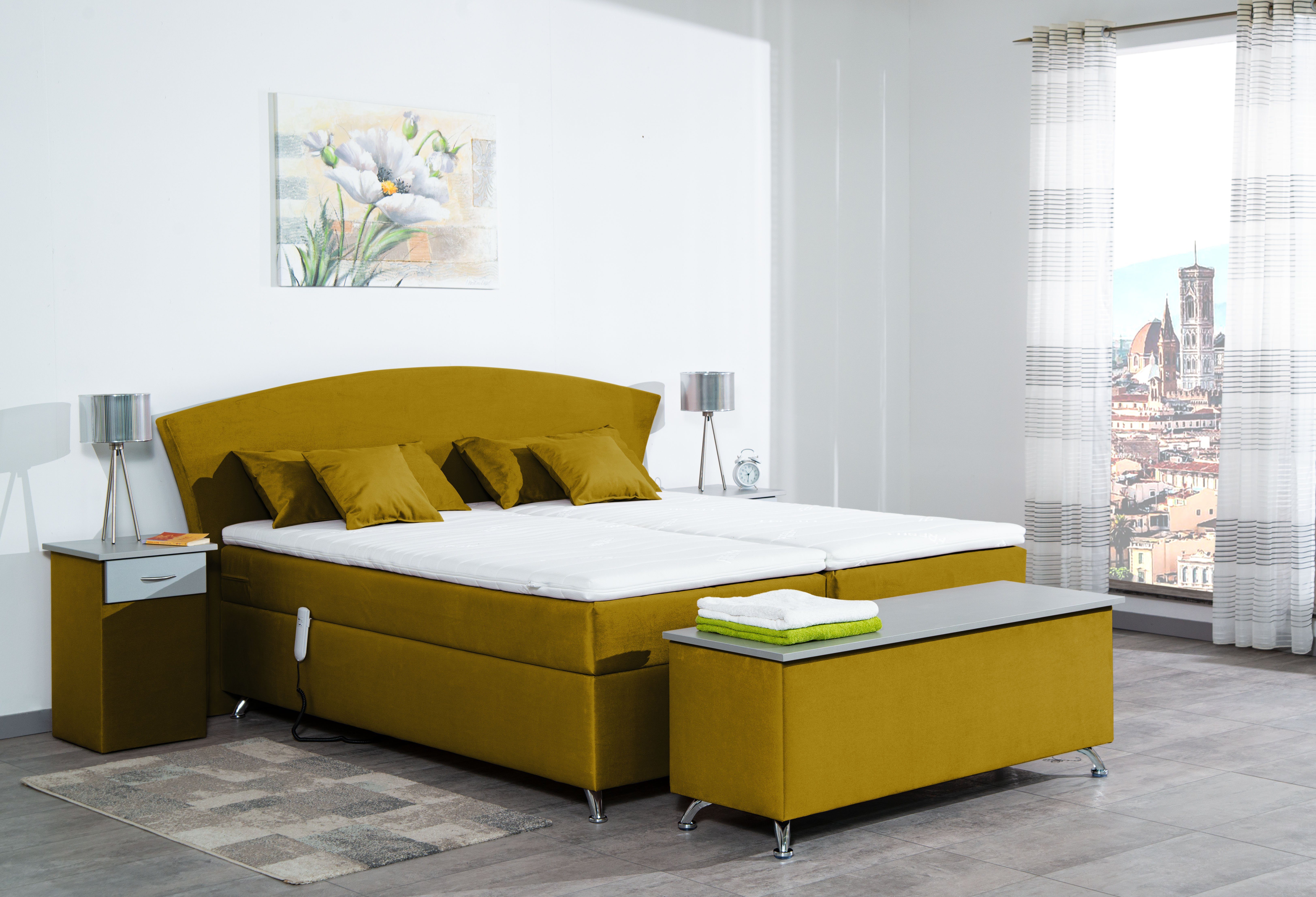 Meisterbetten Boxspringbett Huss (mit Motor, 7-Zonen Taschenfederkernmatratzen, Ergoflex), Inklusive kostenloser Lieferung und Aufbau