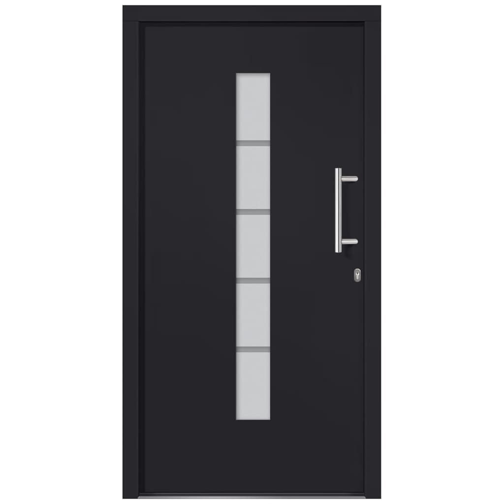 vidaXL Haustür Haustür Aluminium und PVC Anthrazit 100x200 cm (1-St)