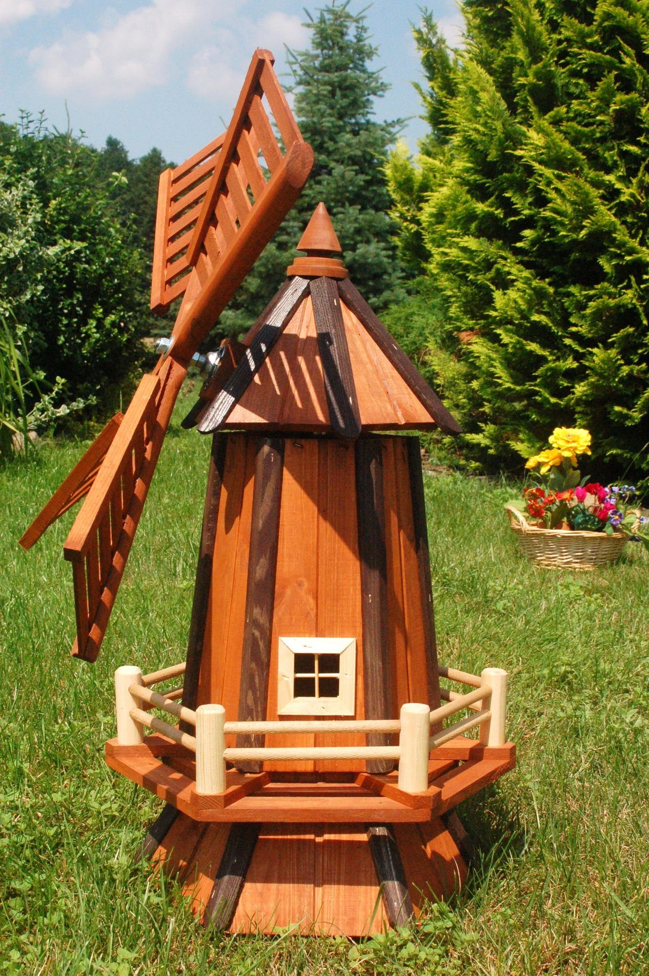 DSH DEKO SHOP HANNUSCH Windmühle 77 cm Gartenfigur