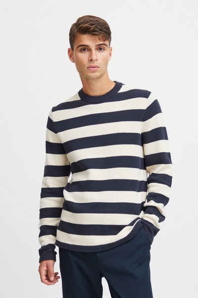 Casual Friday Strickpullover CFKarl striped crew neck knit basic Strickpullover mit Struktur