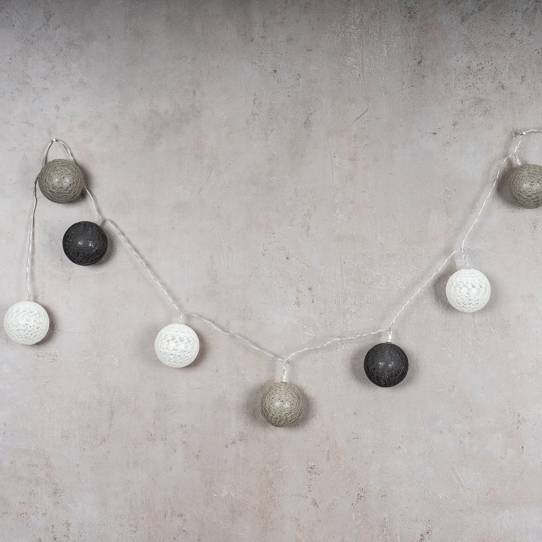 Levandeo® Lichterkette, 10er Lichterkette LED Ø6cm Kugeln Girlande Lampions günstig online kaufen