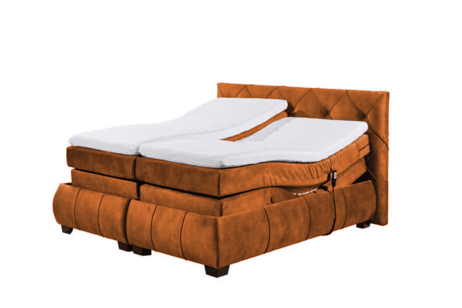 ED EXCITING DESIGN Boxspringbett Sanur 180x200 elektrisch verstellbar, 7Z-TTFK-Matratze und HR-Topper, Elektrisch verstellbar, 7Z-TTFK-Matratze und HR-Topper