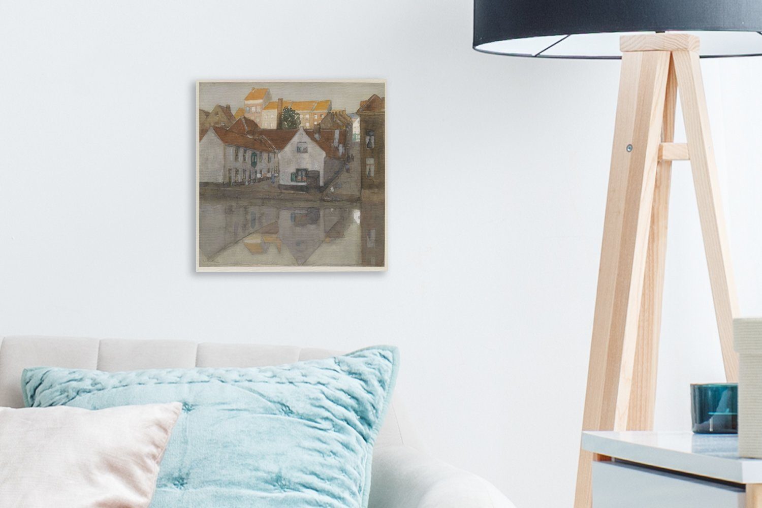 St), Hendrik George Wohnzimmer Bilder Schlafzimmer OneMillionCanvasses® (1 Breitner, in Gemälde für von Leinwand Leinwandbild Slum Gent -