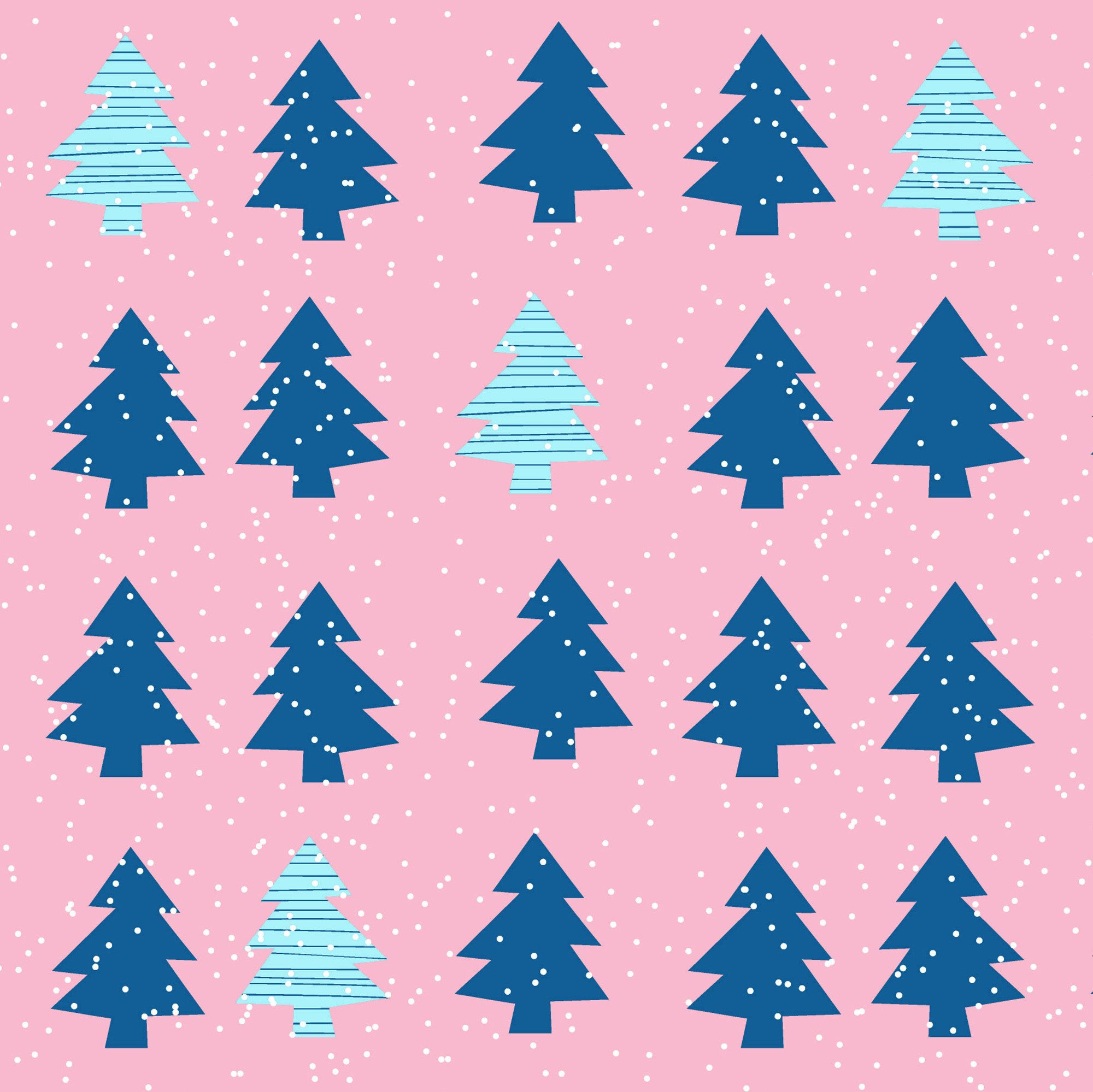 Bow & Hummingbird Geschenkpapier Geschenkpapier Christmas Trees