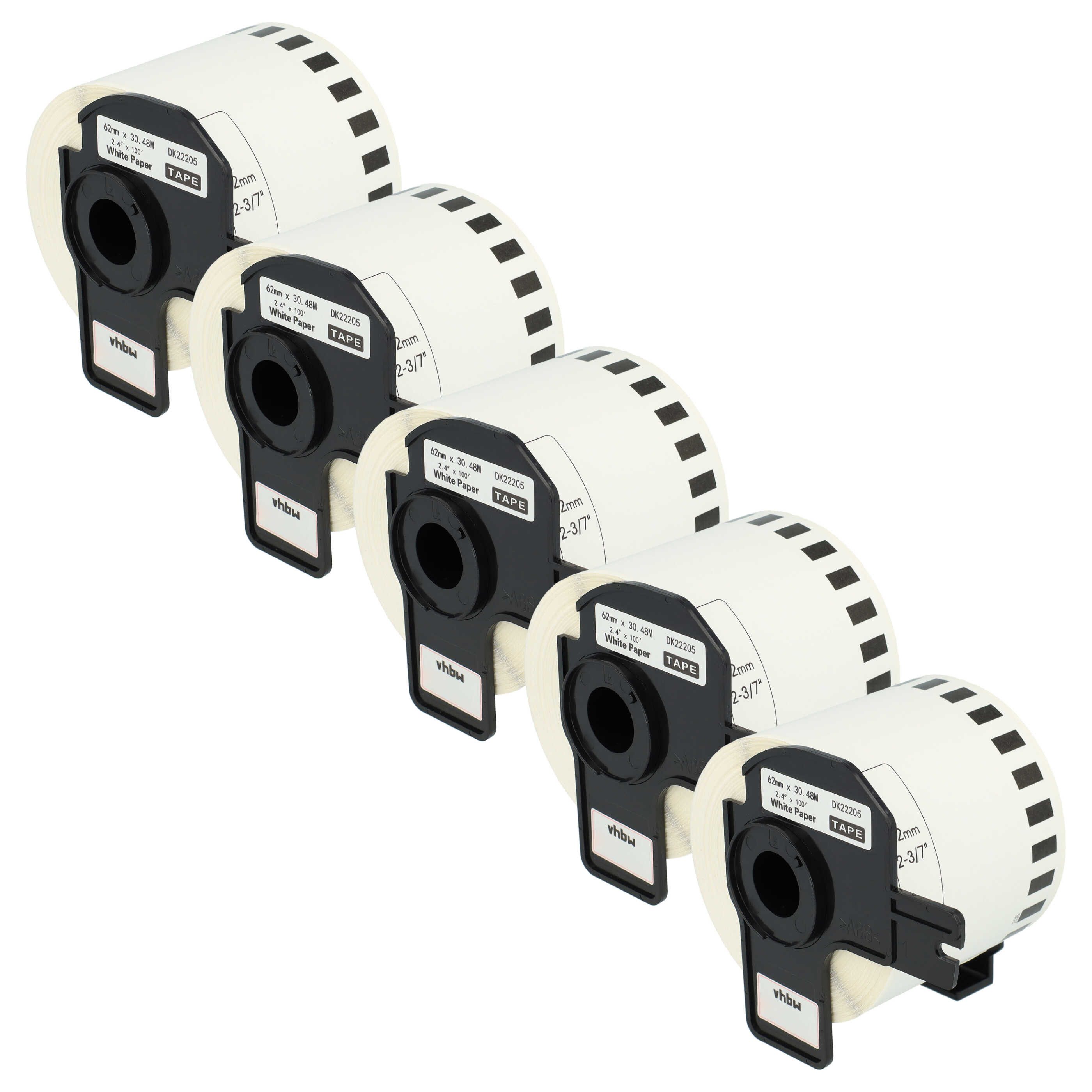 Etikettenpapier Ersatz für Brother DK-22205 für Etikettendrucker