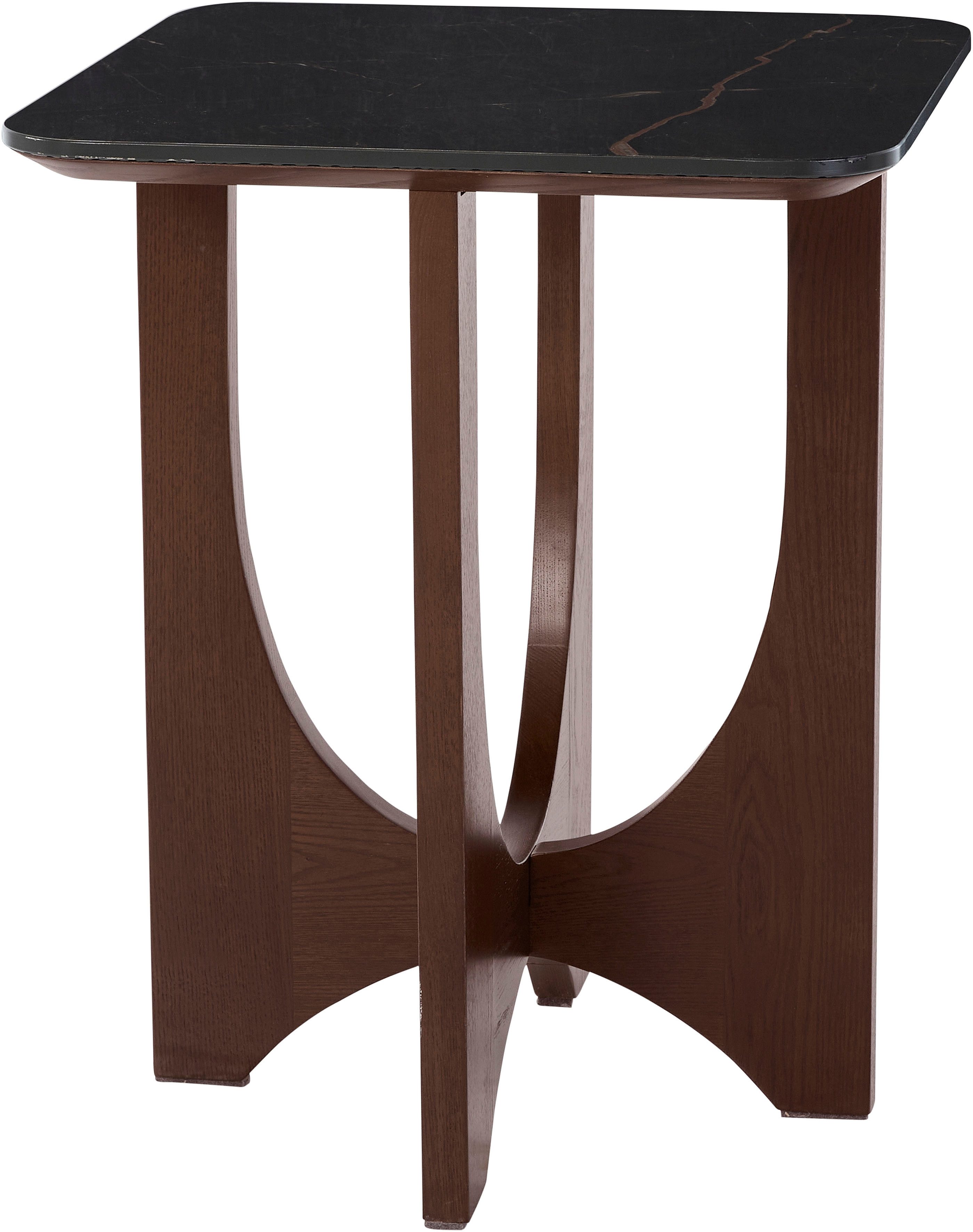 LeGer Home by Lena Gercke Beistelltisch Kirella, mit Marmor-Optik und massivem Eschenholz-Kreuzfuß, Breite 45 cm. Reduzierter Preis € 169,99. Unverbindliche Preisempfehlung € 249,99