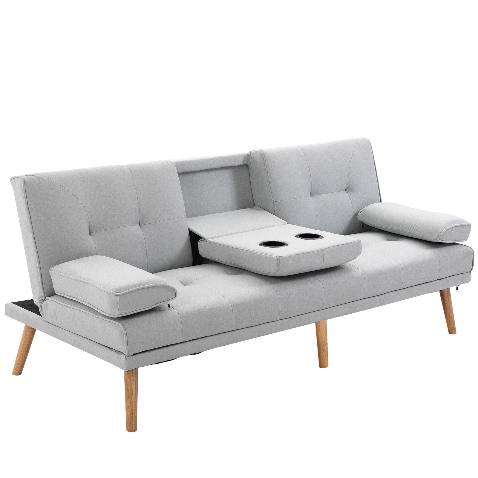 HOMCOM Schlafsofa Dreisitzer mit Bettfunktion, Einzelbett günstig online kaufen