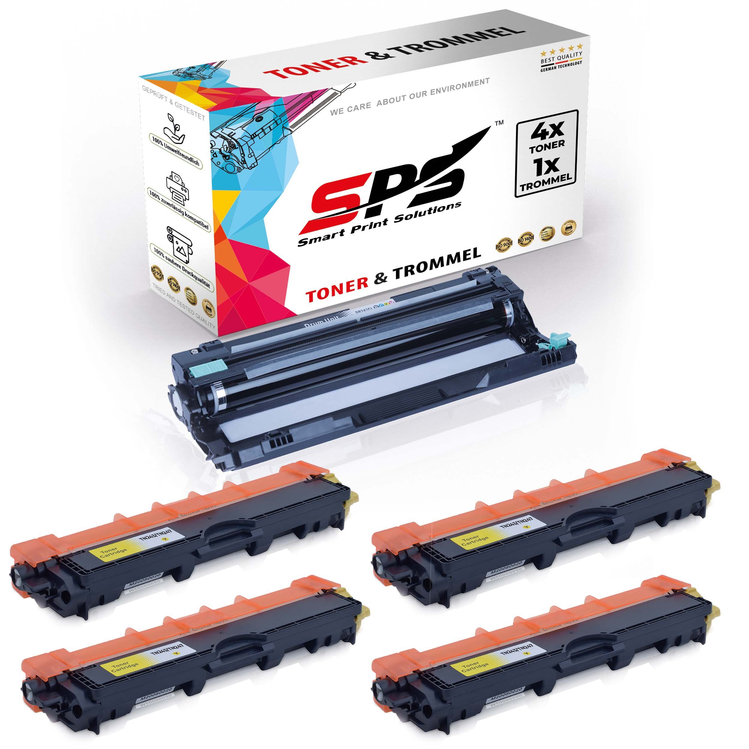 SPS Tonerkartusche Kompatibel Pack) (5er für Brother HL-L3270 TN-247Y, DR-243CL