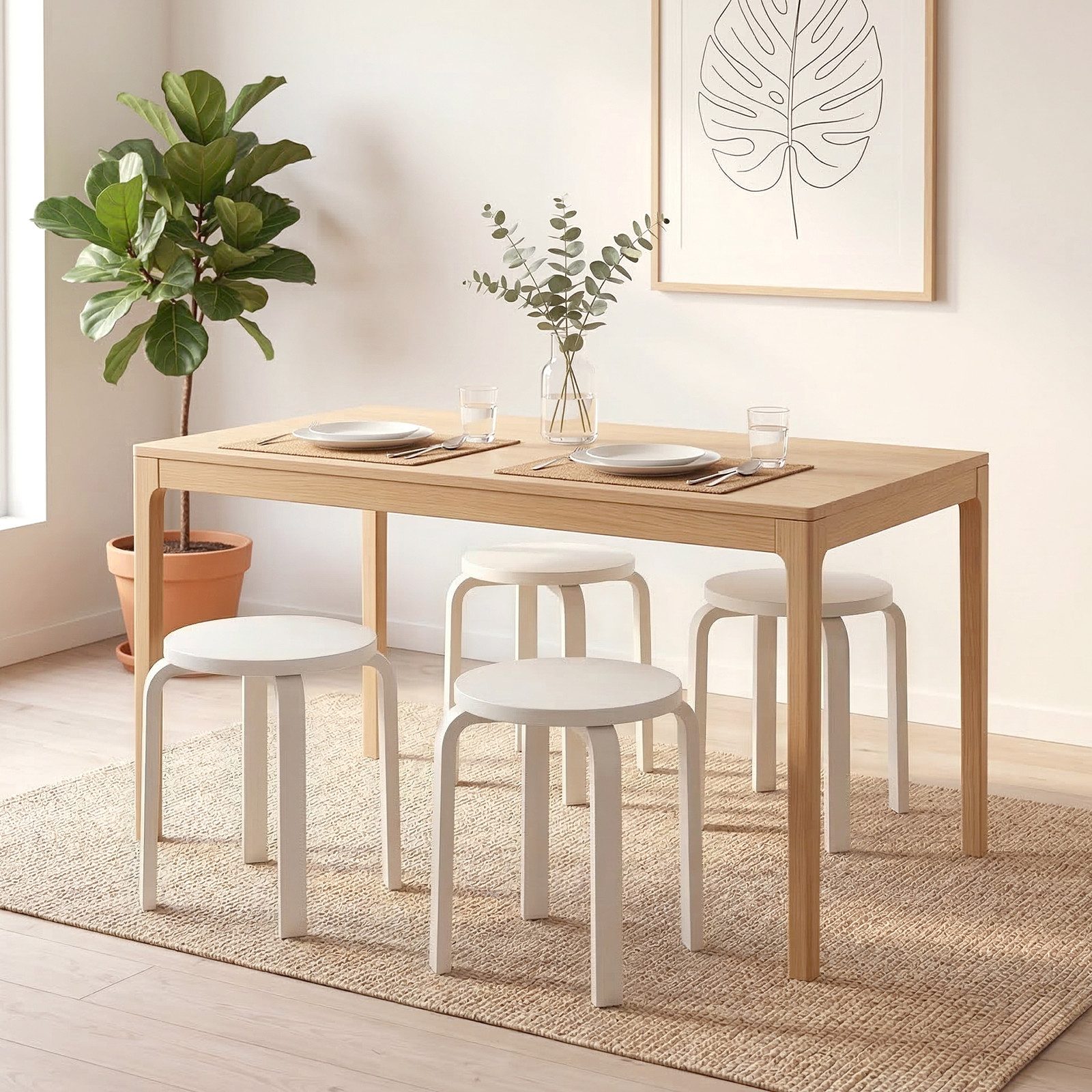 Youyijia Angelhocker Esszimmerstühle Esszimmerstühle 4er Set Aus Holz