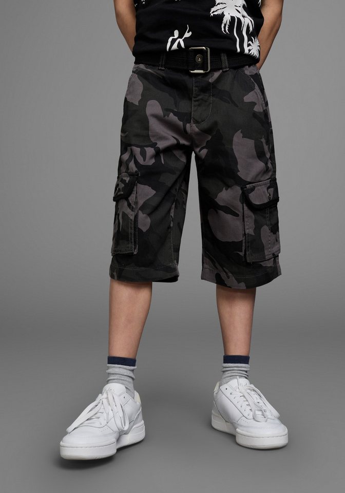 KIDSWORLD Shorts 2tlg. Bermudas+Gürtel (Set, 2-tlg., mit Gürtel) mit Textilgürtel