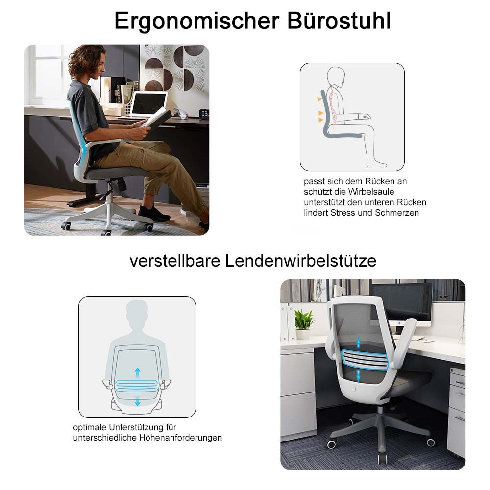 SIHOO Bistrostuhl SIHOO-J88, Ergonomische C-Bogen-Rückenlehne