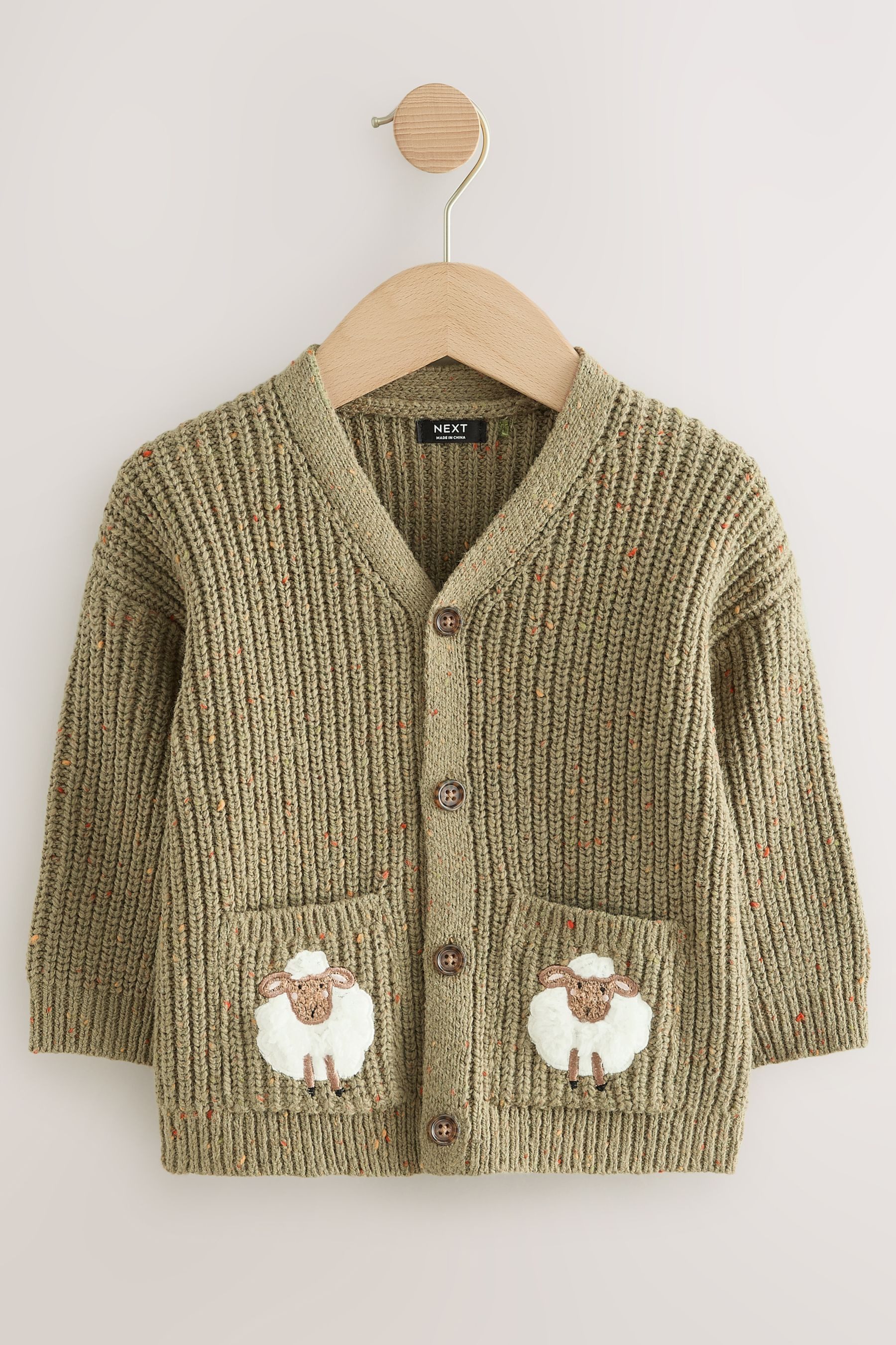 Next Strickjacke Strickjacke aus 100 % Baumwolle mit Figuren (1-tlg) – Bild 5 von 5