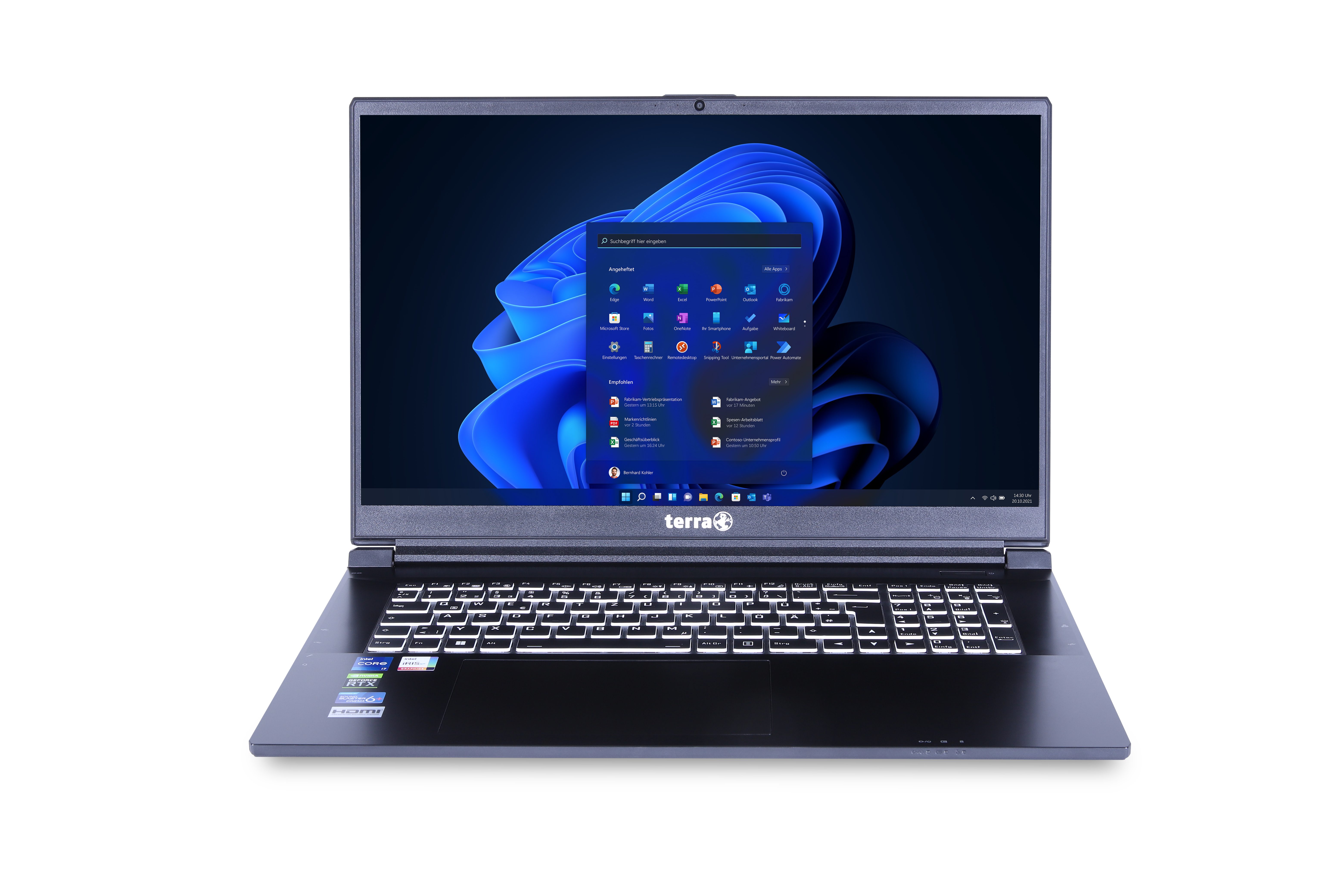 TERRA MOBILE 1778R i7-13700H W11P Business-Notebook (43,90 cm/17.3 Zoll, Intel Intel® Core™ i7-13700H Prozessor 13700H Prozessor, GeForce RTX3050 - 4GB, 16 GB, 1000 GB SSD)