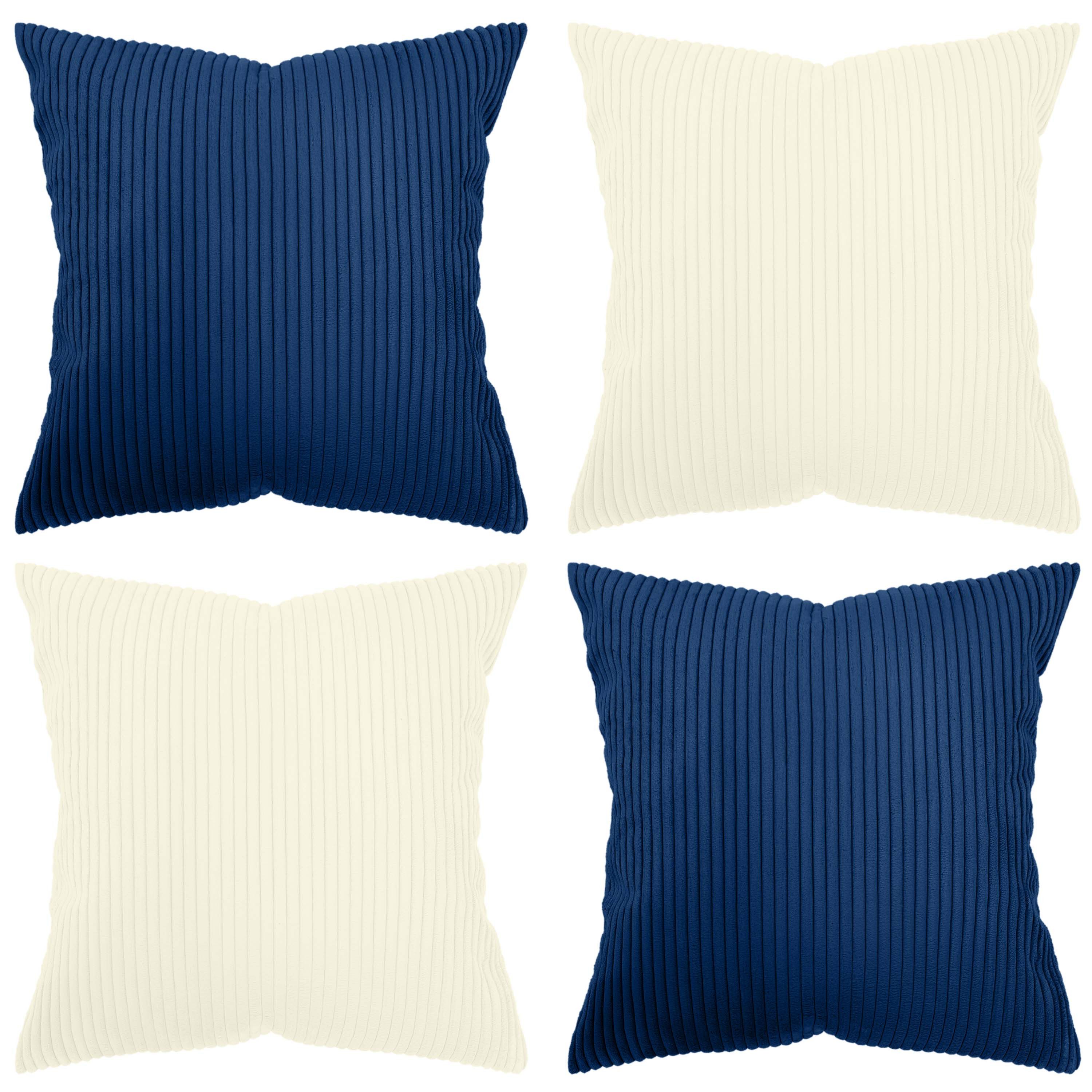 Amilian Kissenhüllen - 4er Set Kissenbezug - Zierkissenbezüge - Kissenbezüge, (4 Stück), 40x40 cm, Kissenhülle für Sofakissen, Dekokissen, Kissen, Zierkissen
