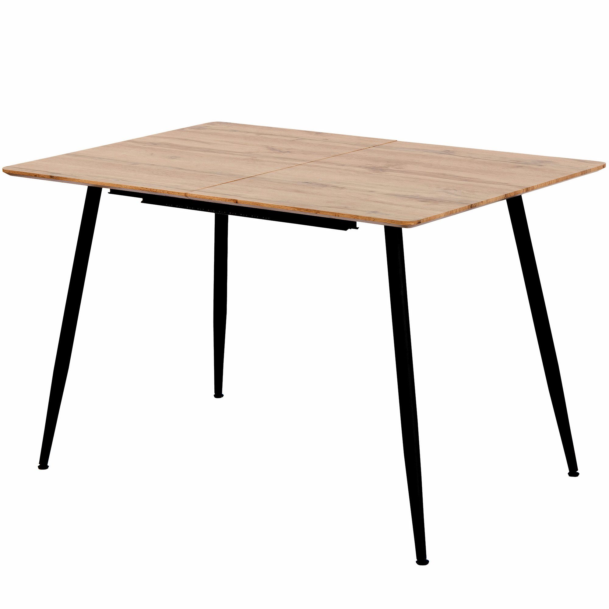 TRISENS Esstisch Emilia, Esstisch ausziehbar 120-150-180x80cm 4-10Pers. Ovaler Tisch Holz Optik