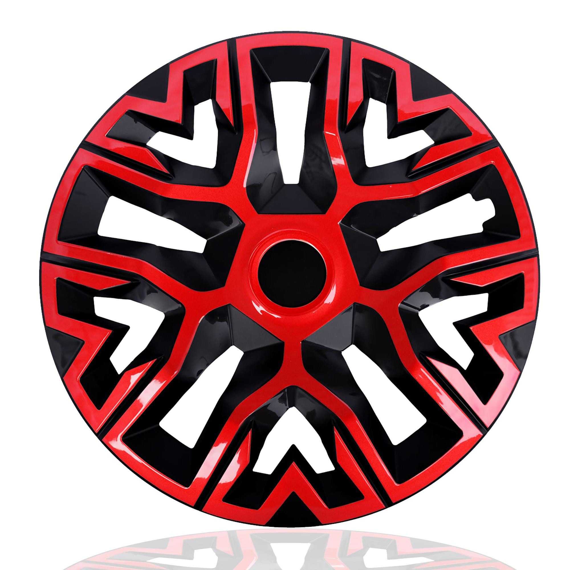 NRM Radkappe Radzierblende NRM THE BEST 16 Zoll BICOLOR rot/schwarz, 16 in Zoll, (4-St)