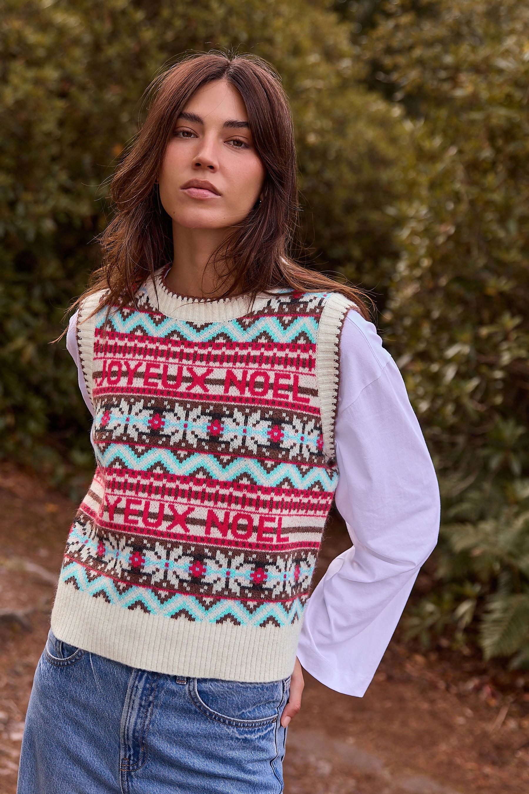 Next Strickpullover Langärmeliger Weihnachtspullover (1-tlg)