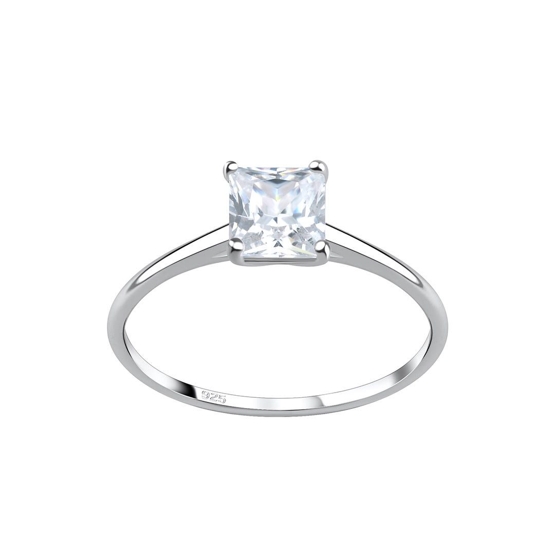 Order & Smile Schmuck Verlobungsring Verlobungsring: Solitär Ring Silber 925