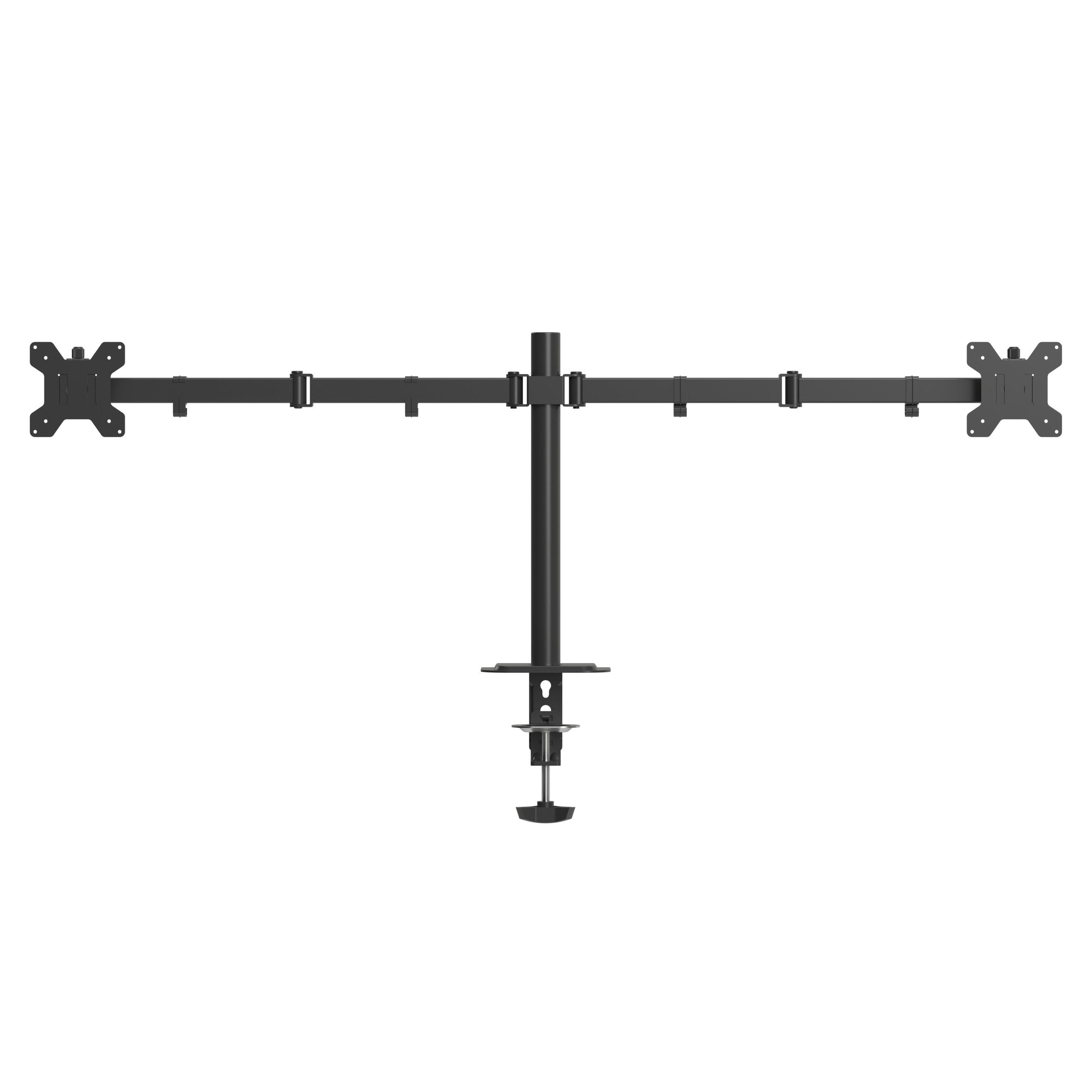 LMG Germany Monitor-Halterung Monitorhalterung für 2 Monitore bis 32 Zoll, 10 kg, 2 Arme, flexibel, (bis 32 Zoll, 2 Monitore, neigbar, höhenverstellbar, stabil, Kabelmanagement)
