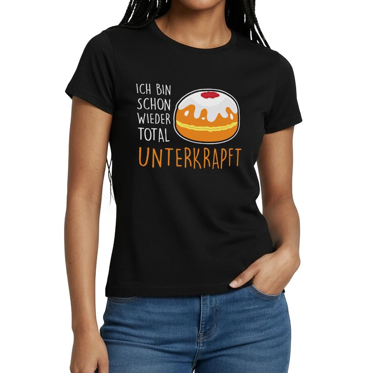 Spreadshirt T-Shirt Total Unterkrapft Fasching Kölsch Outfit Frauen T-Shirt (1-tlg)