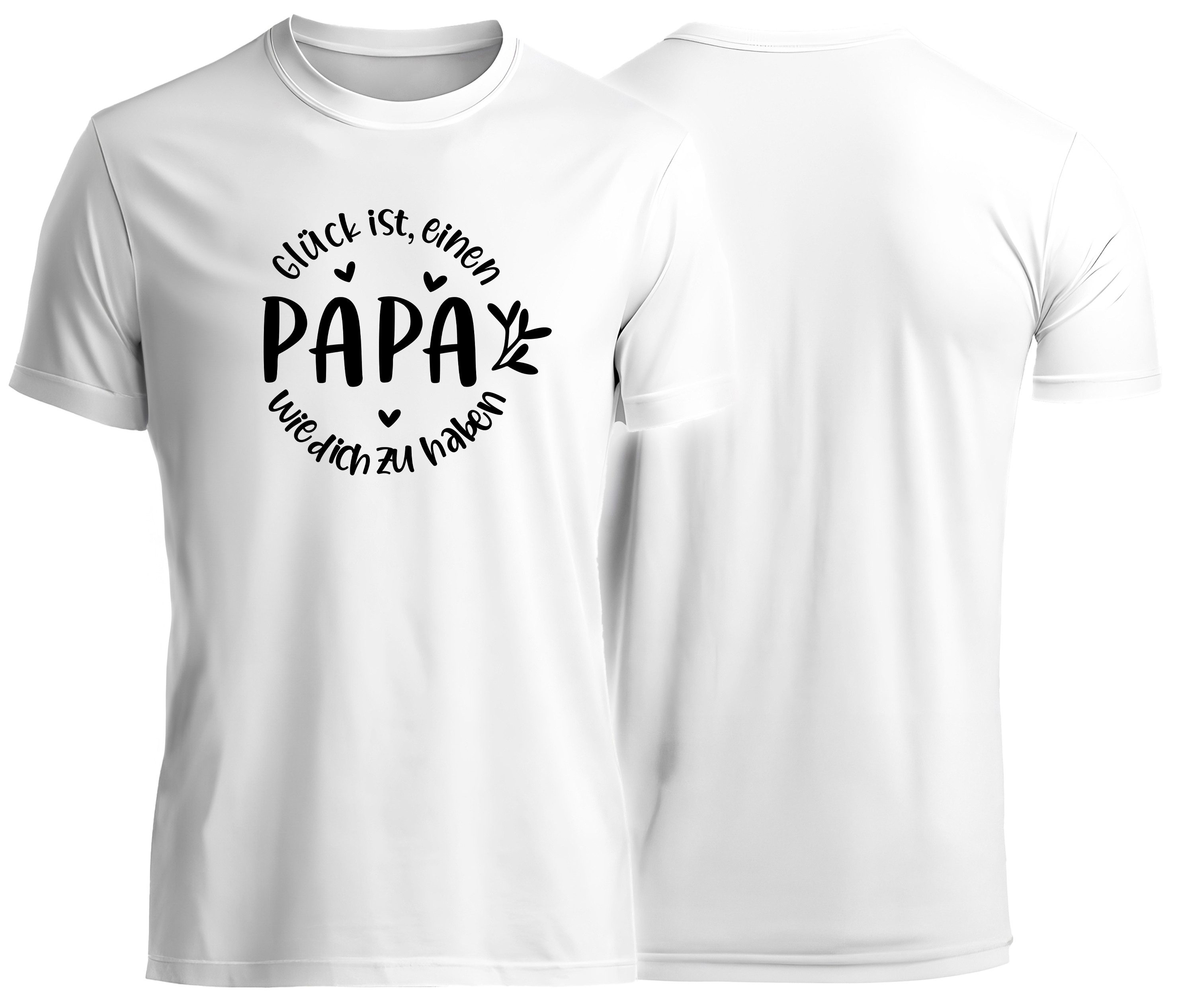 MyDesign24 T-Shirt Papa Vatertag T-Shirt weiss kurzarm Regular Fit i848