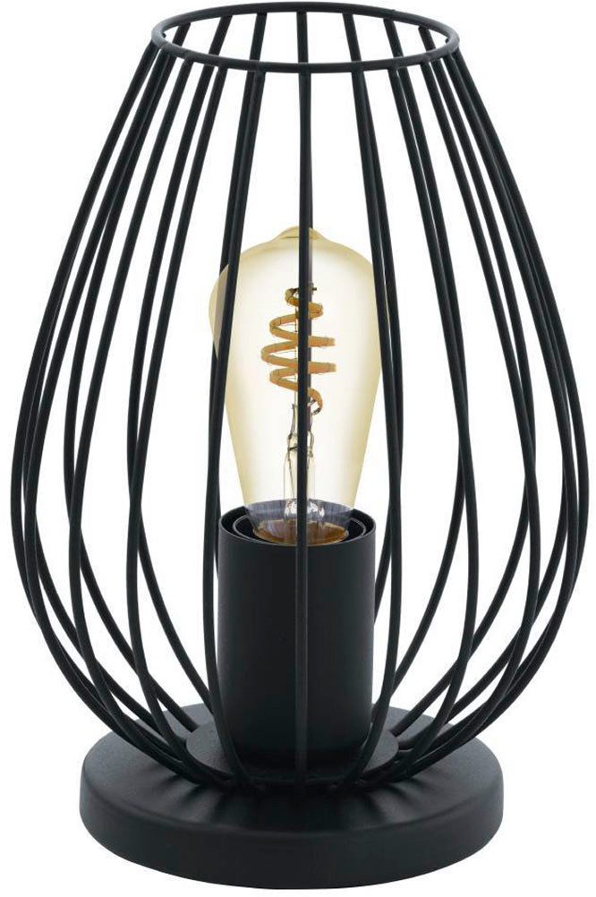 EGLO Tischleuchte NEWTOWN Tischlampe, schwarz, Stahl, E27, Schalter, Nachttischlampe, ohne Leuchtmittel, Schlicht, modern, Vintage, Retro, Wohnzimmer, Schlafzim – Bild 5 von 5