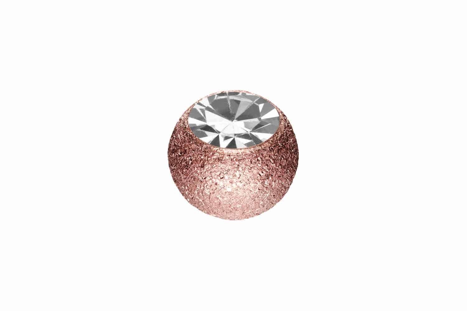 PIERCINGLINE Piercing-Set Chirurgenstahl Schraubkugel DIAMANTOPTIK + KRISTALL (Schraub-Aufsätze, 1-tlg)