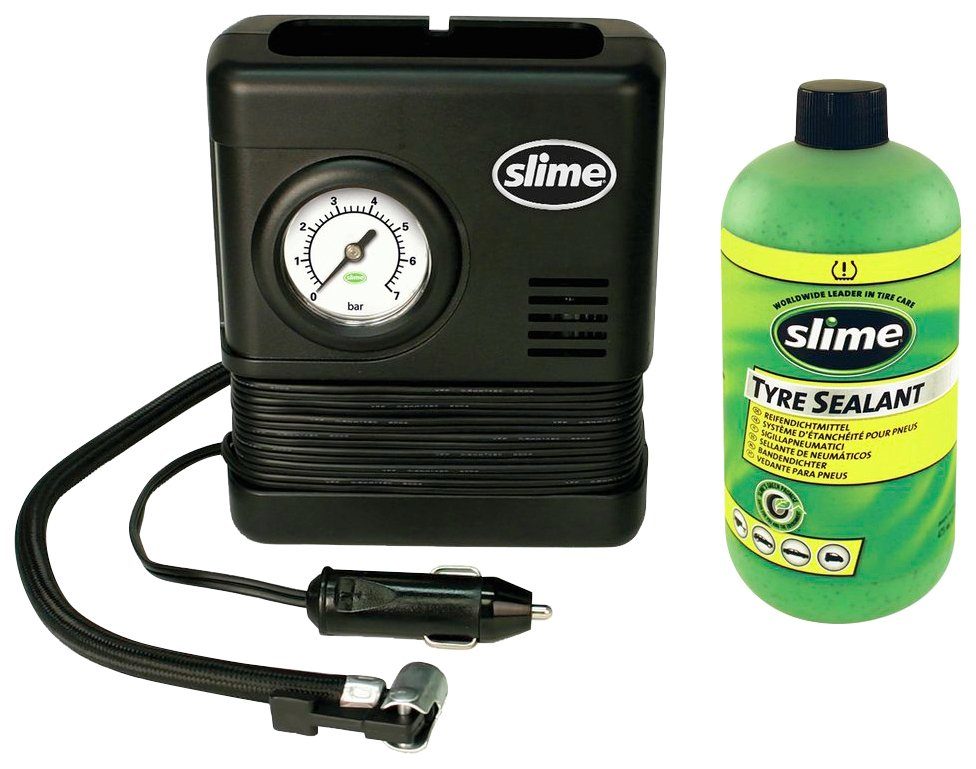 SLIME Reparatur-Set Slime Reifen, mit Kompressor für PKW Tyre